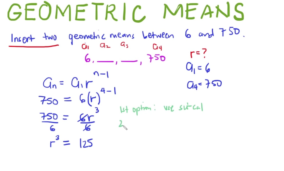 geometric mean formula geometric mean formula