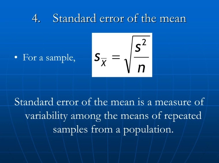 how to calculate standard error
